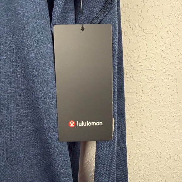 Lululemon Mens Metal Vent Mineral Blue True Navy Tech Long Sleeve Shirt - Picture 6 of 9